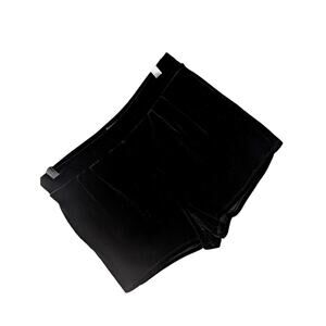 NWOT! EXPRESS! RICH BLACK STRETCH VELVET, PLEATED FRONT MINI SHORTS! SZ M